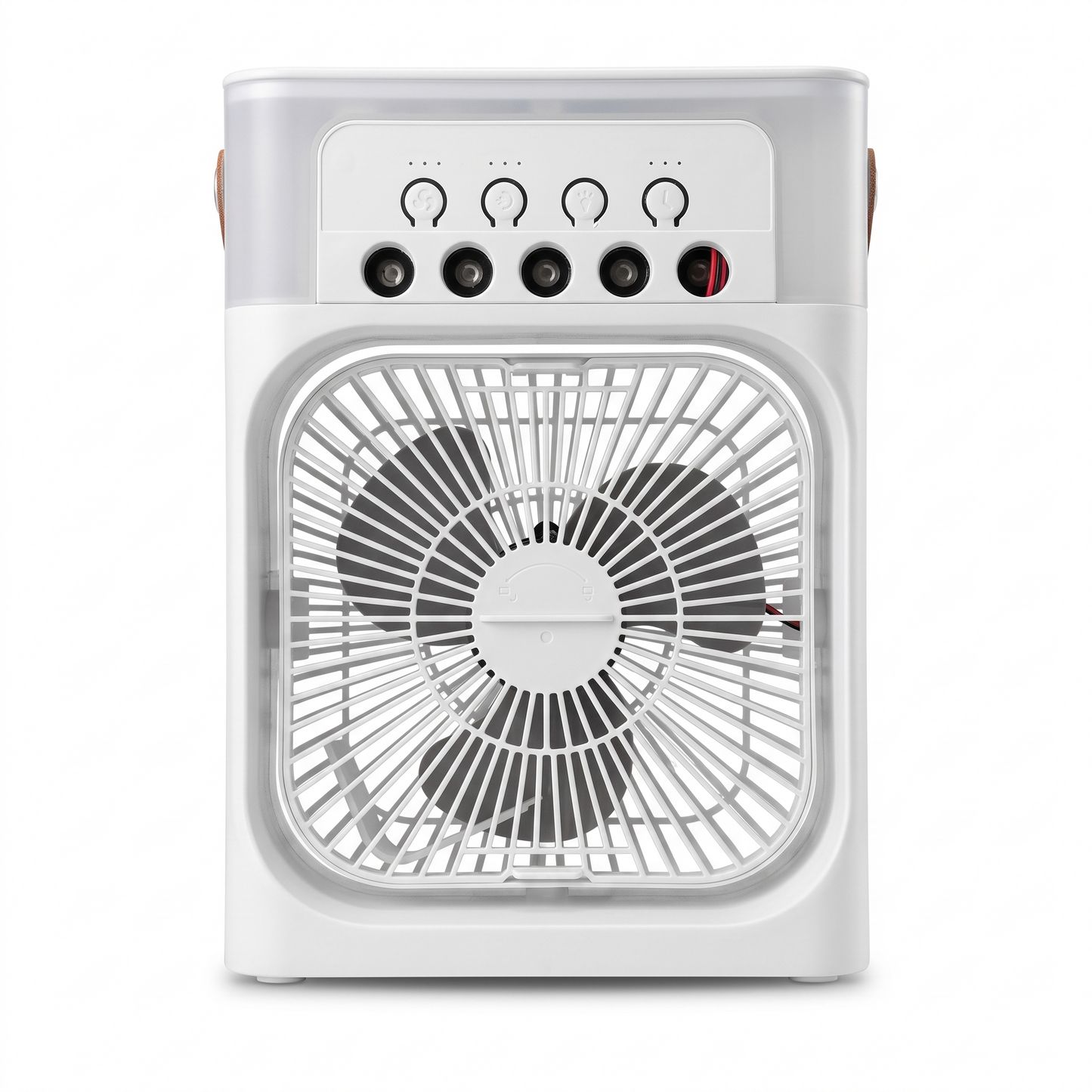 Portable Rechargeable Camping Fan with LED Light, 3-Speed USB Fan