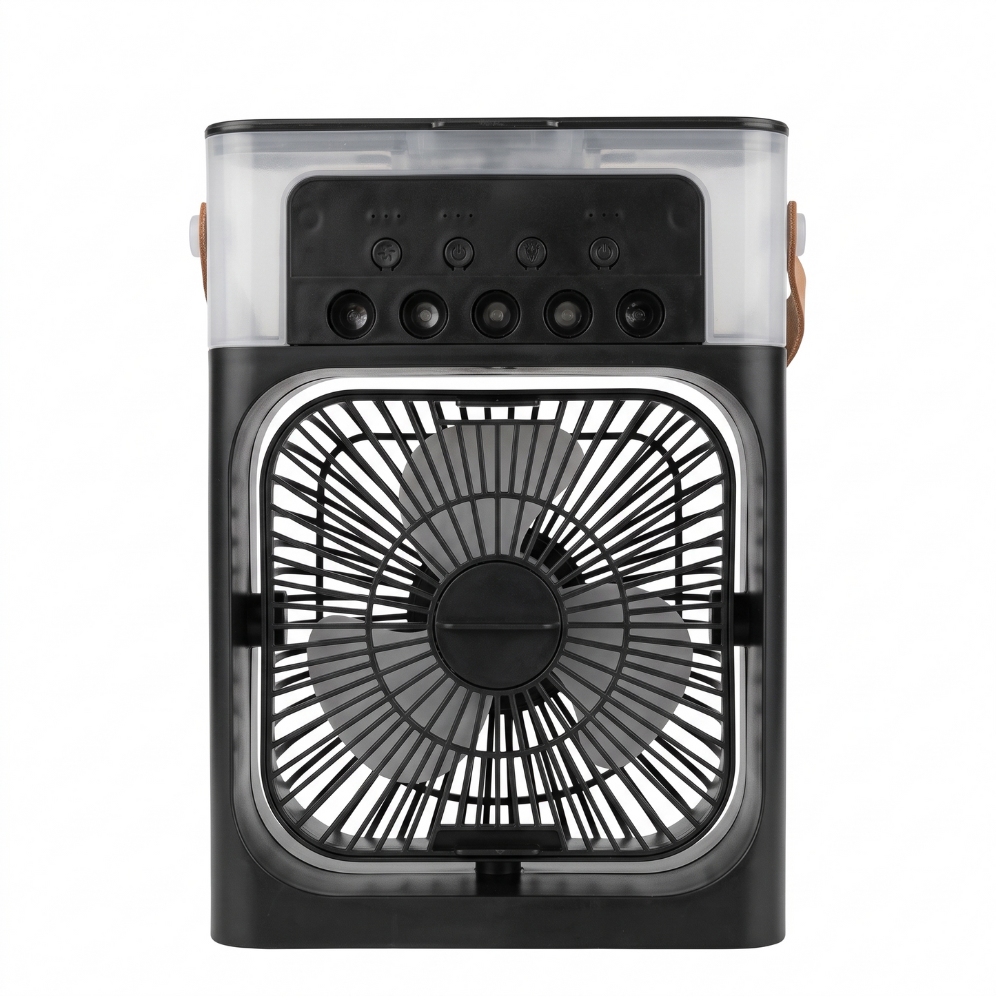 Portable Rechargeable Camping Fan with LED Light, 3-Speed USB Fan
