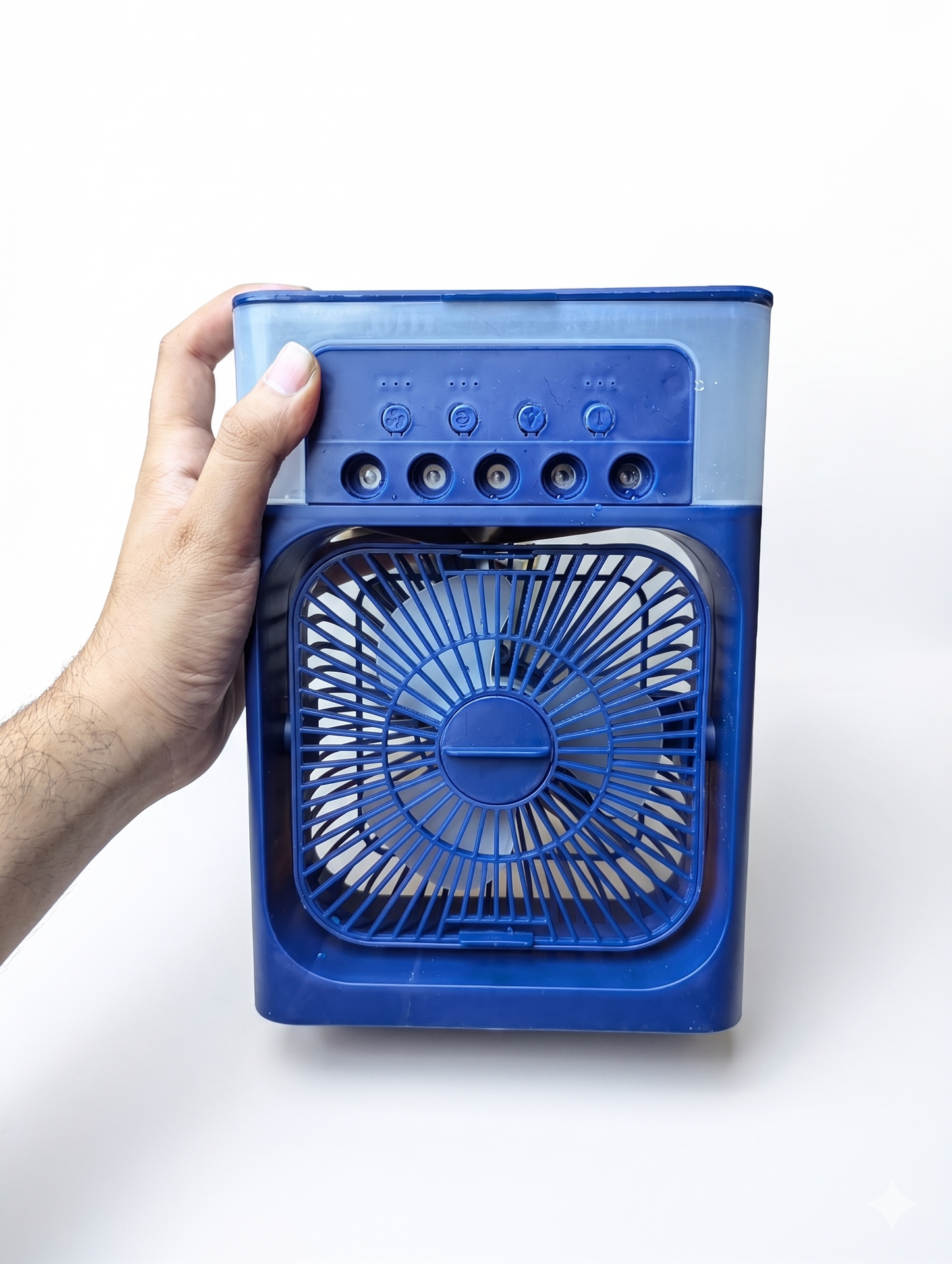 Portable Rechargeable Camping Fan with LED Light, 3-Speed USB Fan