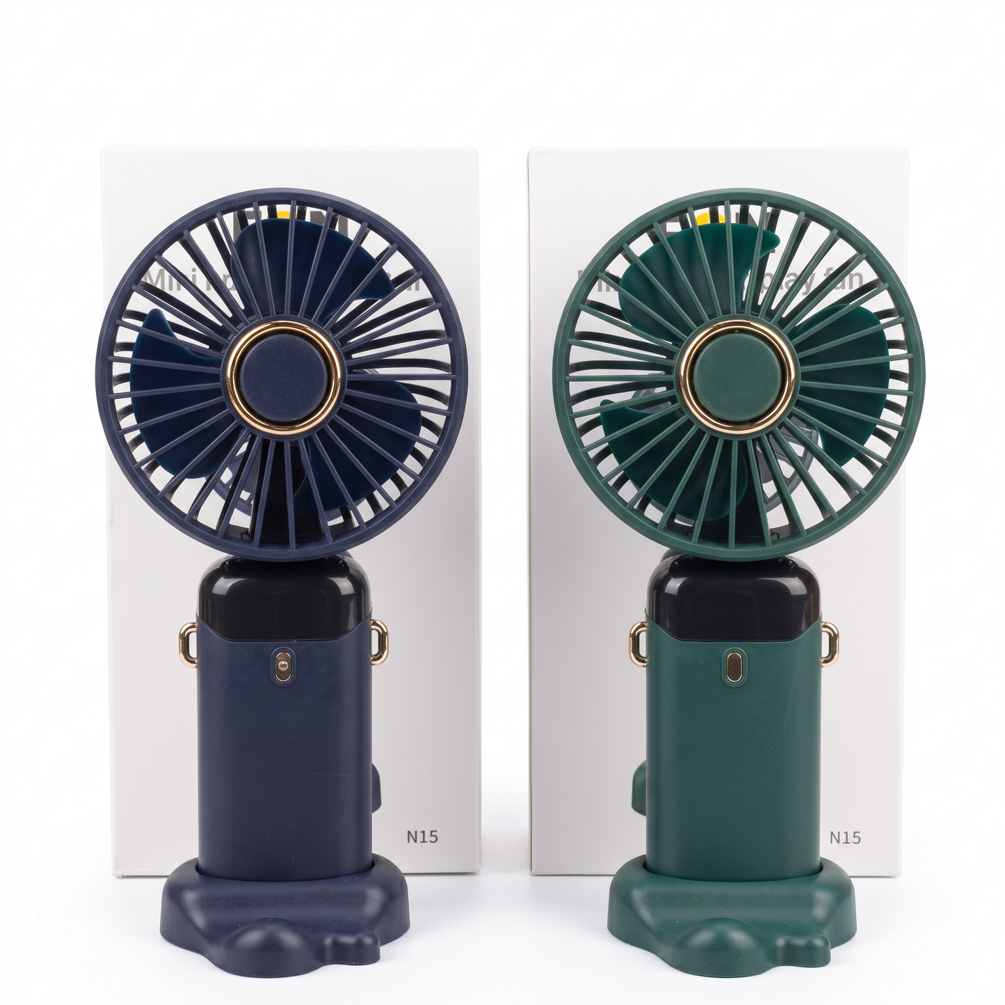 Mini USB Rechargeable Handheld Fan with 3 Speed Levels & Desktop Stand
