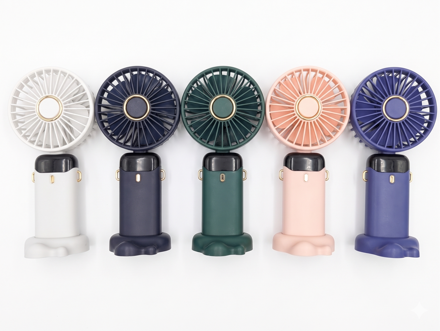 Mini USB Rechargeable Handheld Fan with 3 Speed Levels & Desktop Stand