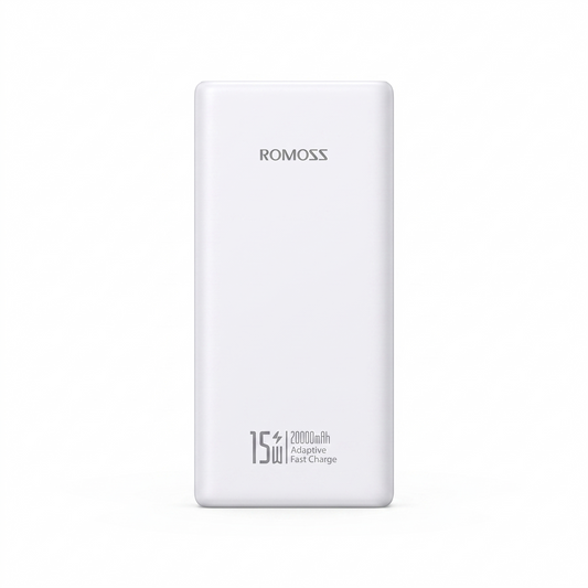 ROMOSS 20000mAh 15W Fast Charging Power Bank.
