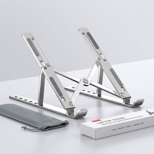Adjustable Aluminum Laptop Stand | Foldable Portable Laptop Holder for MacBook & Notebooks