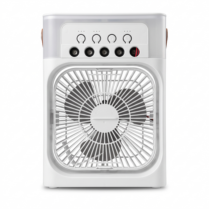 Portable Rechargeable Camping Fan with LED Light, 3-Speed USB Fan