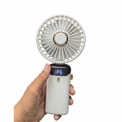 Mini USB Rechargeable Handheld Fan with 3 Speed Levels & Desktop Stand
