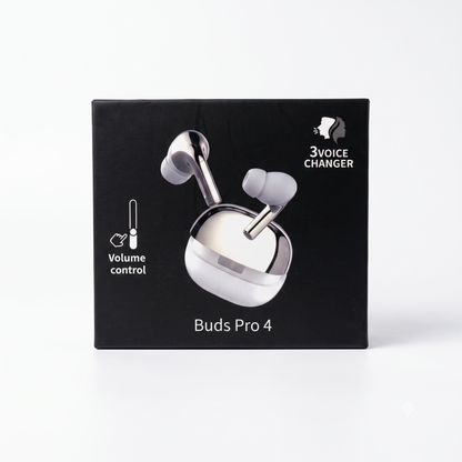 AirPods Pro 4 Wireless Earbuds – Bluetooth 5.4, Voice Changer & Type-C Charging