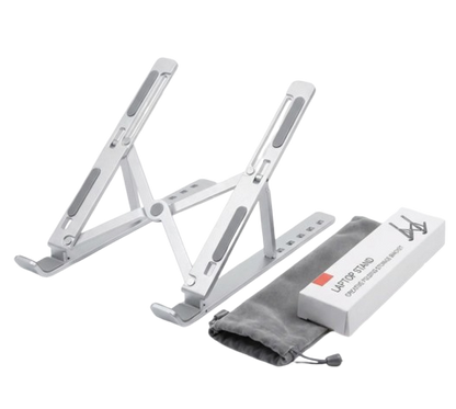 Adjustable Aluminum Laptop Stand | Foldable Portable Laptop Holder for MacBook & Notebooks