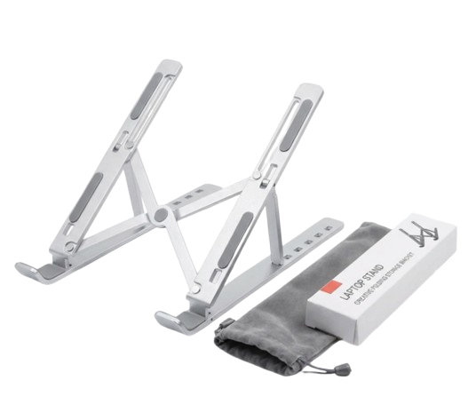Adjustable Aluminum Laptop Stand | Foldable Portable Laptop Holder for MacBook & Notebooks
